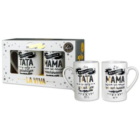 Zestaw Kubków Pan Dragon La Viva! Gold Mama i Tata - 2